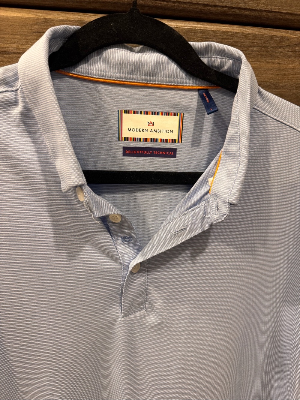 Modern Ambition Light Blue Men's Polo Shirt - Picture 2 of 3